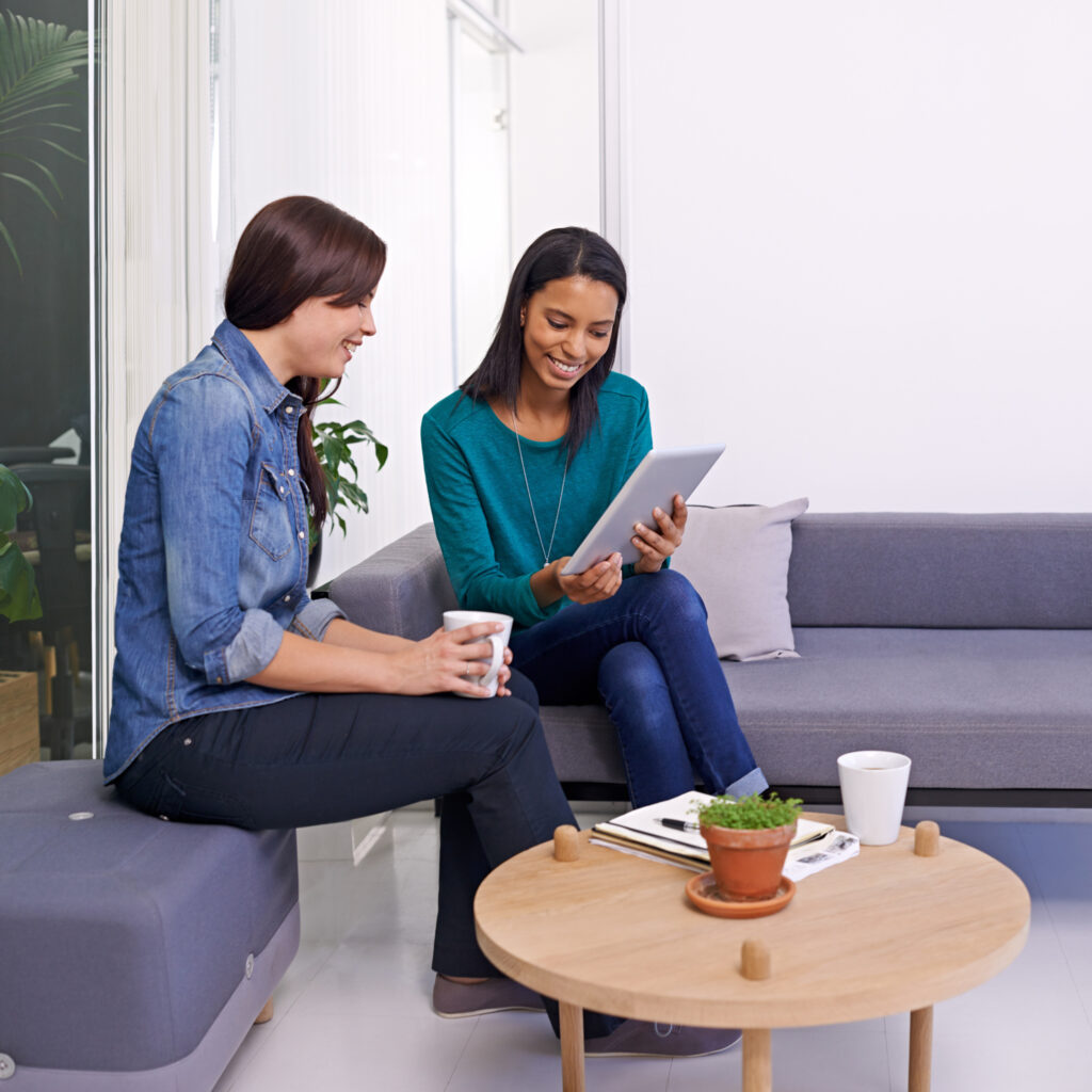 Support coordinator guiding participant through NDIS plan